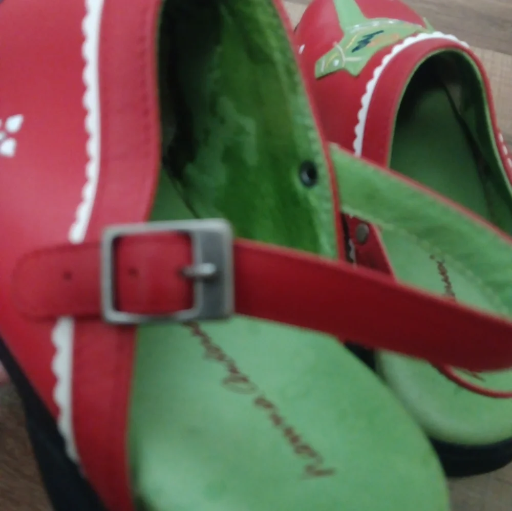 Hanna Andersson Red Kids Slippers with Animal Design